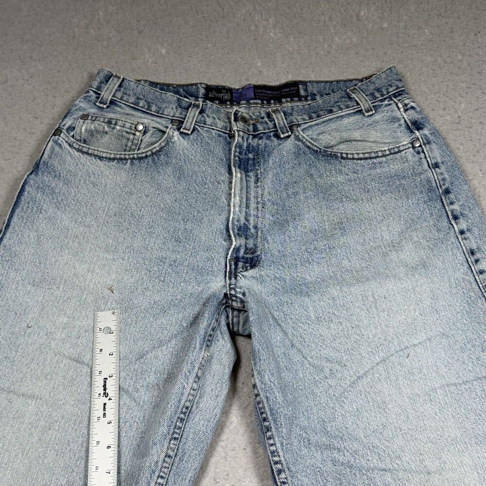 VTG 90s Levis SilverTab Jeans Mens Size 33 Baggy Fit Light Wash Denim Y2k - Picture 16 of 16